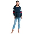 thumbnail image 1 of Blusa para Embarazo Lactancia Acceso Discreto en algodón Almacenes Mario Color Azul Marino Talla Unitalla, 1 of 4