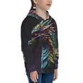 thumbnail image 3 of Fotbe Dragon with Colorful Tail Pattern Youth Pullover Hooded Sweatshirt, Boys Hoodie, Kangaroo Pocket Hoodie for Kids Girls -Medium, 3 of 6