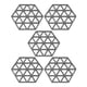 thumbnail image 5 of Estera de aislamiento térmico, mantel individual hexagonal de silicona de 5 piezas, tapete para cuenco, tapete para platos de mesa, valor inmejorable Jadeshay A, 5 of 8