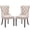 Beige, variant on KCC Velvet Dining Chairs Set of 2, Upholstered Tufted Dining Room Chairs with Nailhead Trim Ring Pull Back, Solid Wood Legs, Nikki Collection Modern Style for Kitchen, Light Gray