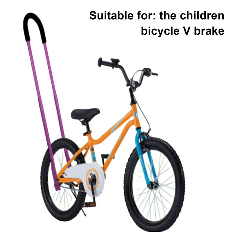 Children Bike Safety Trainer Handle Non slip Sponge Wrapped Heavy Duty Kids Cycling Learning Bike Balance Push Bar Bike Accessories