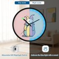 thumbnail image 5 of Indoor 12' Voice-Activated Luminous Decoration Wall Clock With LED Night Light Colorful Costume, 5 of 8