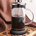 thumbnail image 5 of French Coffee Pots Stainless Steel Glass Coffee Maker Multifunctional Hand Punch Pot Coffee Accessories 600ml,1 * French pressing pot, 5 of 6