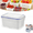S-White, variant on 3-Pack Produce Saver Containers for Fridge, 4-in-1 Fruit Storage with Colander and Lid, BPA-Free Wash and Drain Box for Berries, 3 Sizes