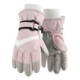 thumbnail image 5 of Bmisegm Kids Ski Snow Gloves Thick Velvet Cycling Skiing Cold Weather Toddler Winter Gloves Insulated Mittens Pink L, 5 of 5