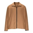 thumbnail image 4 of GuangCheng Mens Fleece Jackets,Full Zip,Polar Fleece,Outerwear,Casual,Softshell Coat,with Stand Collar,Coffee,S, 4 of 9