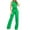 Green, variant on Zpanxa Two Piece Sets for Women Summer Outfits, Solid Color Sleeveless Turndown Collar Button Pocket Crop Tops Solid Color Elastic Waist Wide Leg Pants Sets, Lounge Sets for Women Green XL