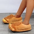 thumbnail image 5 of Funny Slippers for Women Comfortable Novelty Warm Winter Hob-bit Feet Furry Indoor Shoes Adult Couples Valentine's Day Gifts, Brown & One Size, 5 of 7