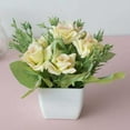thumbnail image 4 of SPRING PARK Artificial Rose Bouquet Silk Fake Flowers Leaf Wedding Party Home Decor, 4 of 7