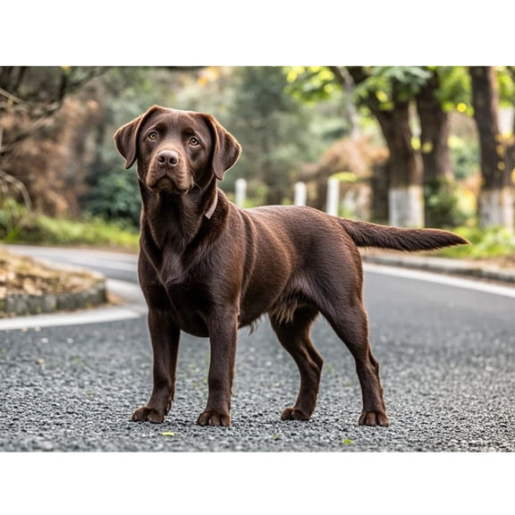Diamond Dots Painting Chocolate Labrador Retriever 5D Diamond Art DIY Kits Full Round Drill Bead Gem by Number Mosaic Embroidery Arts and Crafts for Living Room Bedroom Home Wall Decor 12x16 inch