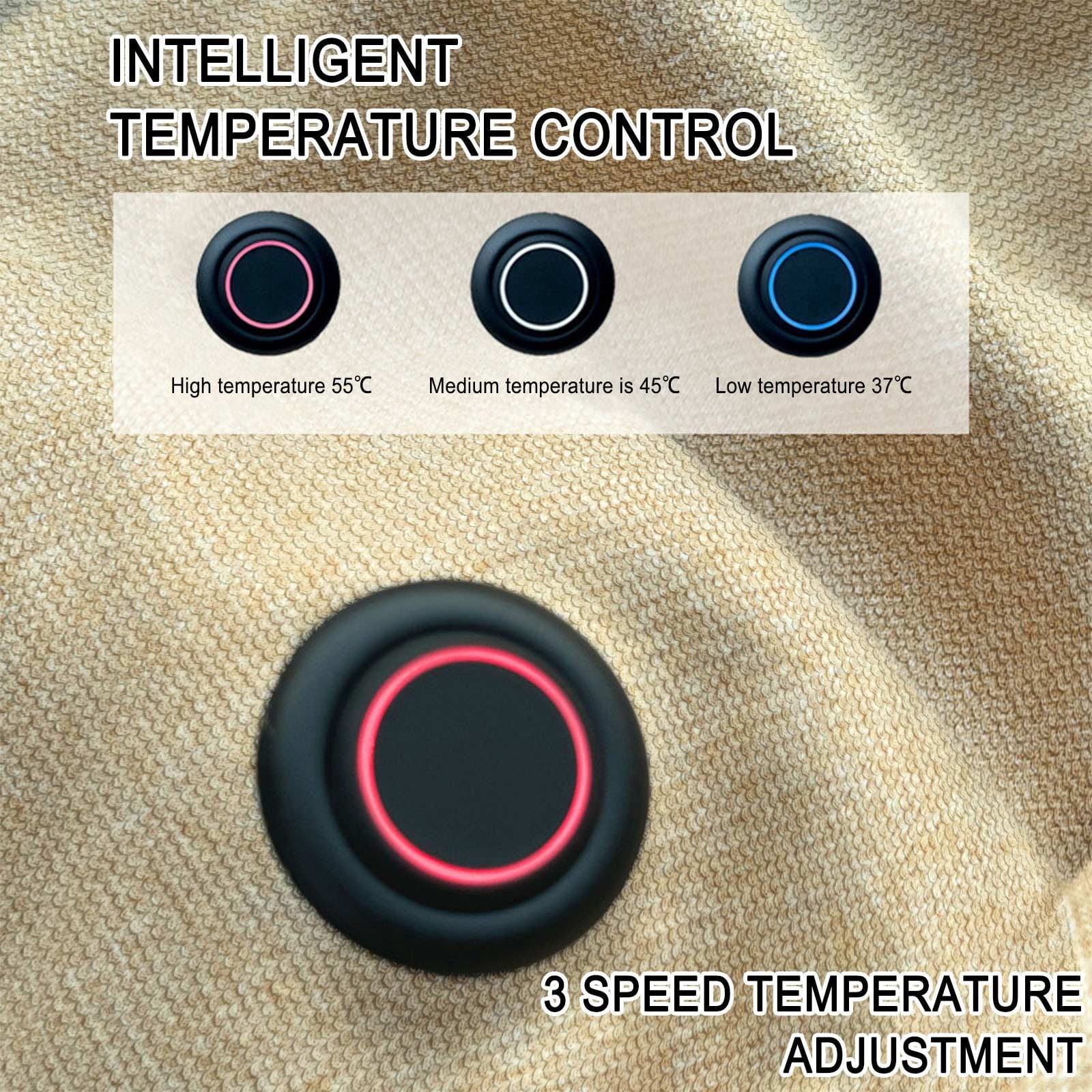 Tgbvmt Battery Operated Heated Shawl Blanket Wearable Wrap Organizer For 3 Temp Control 4 Heating Zones Fast 5-10s Heating 10H Warmth USB Charge Indoor Outdoor Camping Car Home Winter Decor Blankets