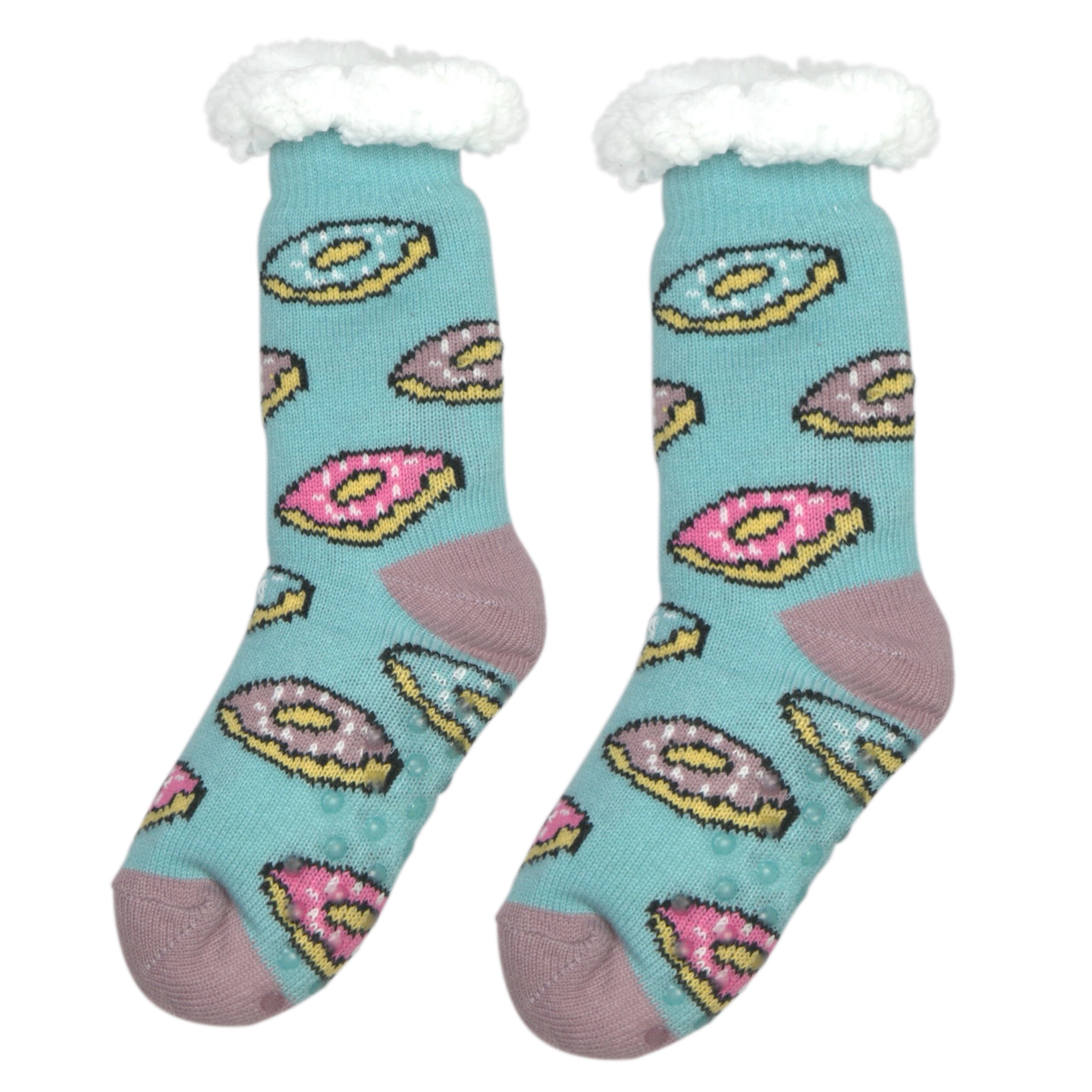 OoohGeez Womens Funny Slipper Socks, Donut Time, Cozy House NonSlip