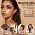 thumbnail image 3 of 2PCS 16G 18GNose Ring Cartilage Hoop Earring Stainless Steel 4Colors Choose Hoop Earrings Hinged Segment Rings Septum Hoops Daith Conch Helix Tragus Piercing 6mm/8mm/10mm/12mm, 3 of 7