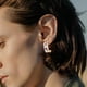 thumbnail image 5 of 1 par de pendientes de aro con forma de tachuela, joyería delicada, elegantes pendientes de flores, joyería para mujer para fiestas y festividades., 5 of 7