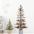thumbnail image 5 of Haute Decor 5 Ft Pre-Lit Flocked Fir Potted Christmas Tree, 5 of 6