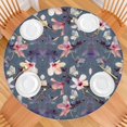 thumbnail image 2 of Garden-Inspired Floral Round Table Cover Elastic Edge Waterproof Tablecloth with Spring Floral Pattern, 2 of 5