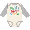 thumbnail image 3 of Inktastic My Lita Loves Me Grandchild Boys or Girls Long Sleeve Baby Bodysuit, 3 of 5