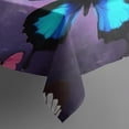 thumbnail image 4 of Purple Yellow Blue Butterfly Pattern Rectangle Tablecloth 60"x102",Waterproof Polyester Rectangle Table Cloth, Wipeable Spillproof Polyester Tablecloth for Dining, Camping, Indoor and Outdoor, 4 of 6