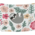 thumbnail image 3 of Coolnut Sloth Tapestry Washable Polyester Art Wall Hanging Blanket for Living Room Bedroom Dorm Party, 80 x 60 Inch Home Decor Gifts, 3 of 7