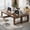 Dark Brown, variant on Tribesigns Two Person Desk, 86.61-Inch Extra Long Desk, Double Computer Writing Table, Black