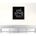 thumbnail image 2 of Wash Your Hands 2 Black Framed Print Wall Art, 2 of 3