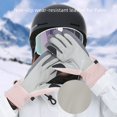thumbnail image 2 of Guantes de esquí al aire libre de invierno para mujer, de algodón, cálidos, resistentes al viento, impermeables, con pantalla táctil, guantes de ciclismo, 2 of 5