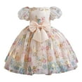 thumbnail image 1 of Robes pour Filles Robe Formelle Beige Robe d'Anniversaire pour Tout-Petits Robes pour Filles Taille Mode pour Filles, 1 of 9