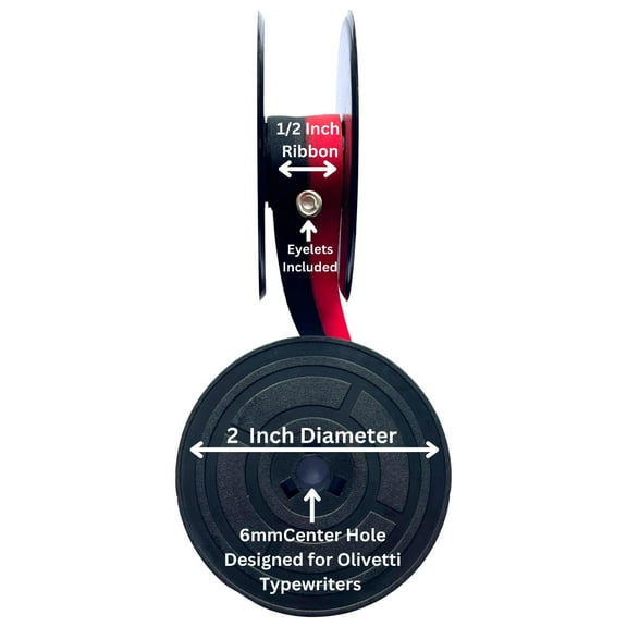 OLIVETTI LETTERA 32 TYPEWRITER RIBBON- BLACK / RED INK