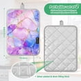 thumbnail image 6 of Yayeee Pot Holders Kitchen Heat Resistant with Pockets 7"x9.8" Cotton Oven Cooking Hot Pads, Pastel Pink Marble Pattern, 6 of 7