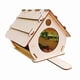 thumbnail image 1 of Wooden Birdhouse with Perch Bird Feeder Household Bird Box Suitable for Outdoor Garden Decoration Wood Color, 1 of 5