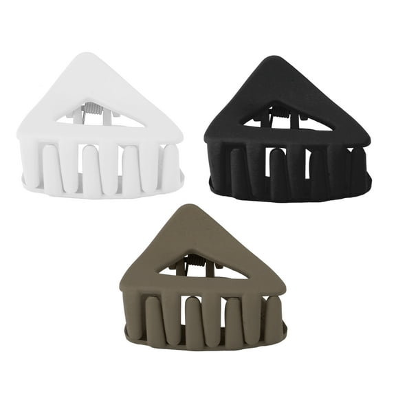 Unique Bargains 3 Pcs Elegant Triangle Hair Clips Hairdo Clips for Women 1.69"x1.38"x1.10" Brown