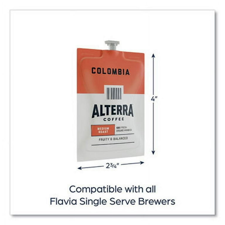 Alterra Columbia Coffee Freshpack, Columbia, 0.28 oz Pouch, 100/Carton Alterra Columbia Coffee Freshpack, Columbia, 0.28 oz Pouch, 100/Carton
