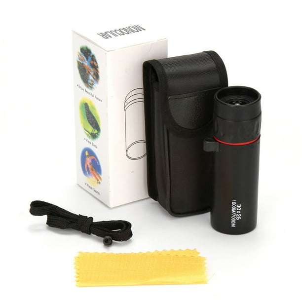 Mini 30x25 HD Monocular óptico de visión nocturna baja Telescopio de enfoque portátil Zoom 10X Alcance para viajes Caza Scienceny HW3511-00B
