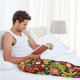 thumbnail image 5 of Fotbe Hippie Peace Love Pantalones de Pijama para Hombre, Pantalones de Dormir, Pantalones de Casa con Cintura Ajustable y Bolsillos-X-Large, 5 of 6