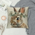 thumbnail image 2 of Nawypu  Bunny Easter Pillow Covers Rabbit Greenery Flower Easter Decorations Spring Outdoor Farmhouse Pillows Decorative Throw Pillows Cases Indoor Decor Cushion Covers for Home Sofa, 2 of 5