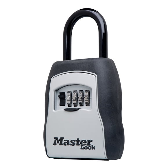 Master Lock 5400D Key Lock Box - Outdoor Lockbox for House Keys, Realtor Lock Box with Resettable Combination Code, Portable Key Safe Storage for Spare Keys, Hide-A-Key Secure Box, Black