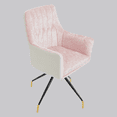 thumbnail image 4 of Impressions Vanity Armchair with 360 Degrees Swivel Seating, Pink Crushed Velvet, 4 of 5