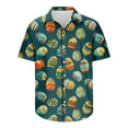 thumbnail image 5 of Awdenio Shirts for Men New Arrival Valentine Easter Top V Neck Printed Shrits with Pockets, 5 of 5