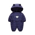 thumbnail image 3 of PureCasa Jumpsuit for Toddler Boys Girls Winter Warm Snowsuit Outwear Newborn Hooded Footed Romper Jumpsuit for 0-24 Months, 3 of 6