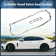 thumbnail image 3 of Junta de tapa de válvula del motor Unique Bargains No.94810593501 con 4 anillos de sellado para Porsche Panamera 2009-2016 Junta de sellado de cabeza de cilindro negra 1 juego, 3 of 6