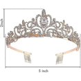 thumbnail image 2 of Corona de cristal con peine de diamantes de imitación para corona nupcial, bodas, bailes, desfiles, fiestas de princesas Rojo Verde  Cocina, Decoración y Otros, 2 of 5
