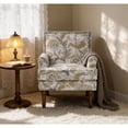 thumbnail image 2 of Miekor Accent Chair, Floral Armchair, Nailhead Trim, Gold and Grey Decor, Solid Wood Legs, Farmhouse Furniture, Upholstered Slipper Chair, Side Chair, Traditional Print, Wayfair Living Room. No.9547, 2 of 8