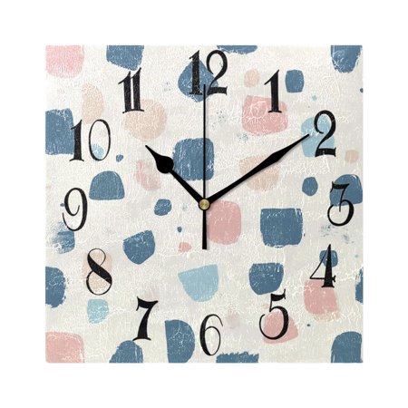 Digital Cubes Wall Clock Decorative Square Silent Non-Ticking Operated Clocks Aesthetic for Bedroom Living Room