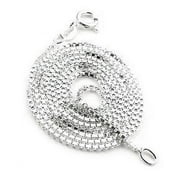 SILVER INSANITY Childs Sterling Silver 14" Inch Box Link Chain Necklace