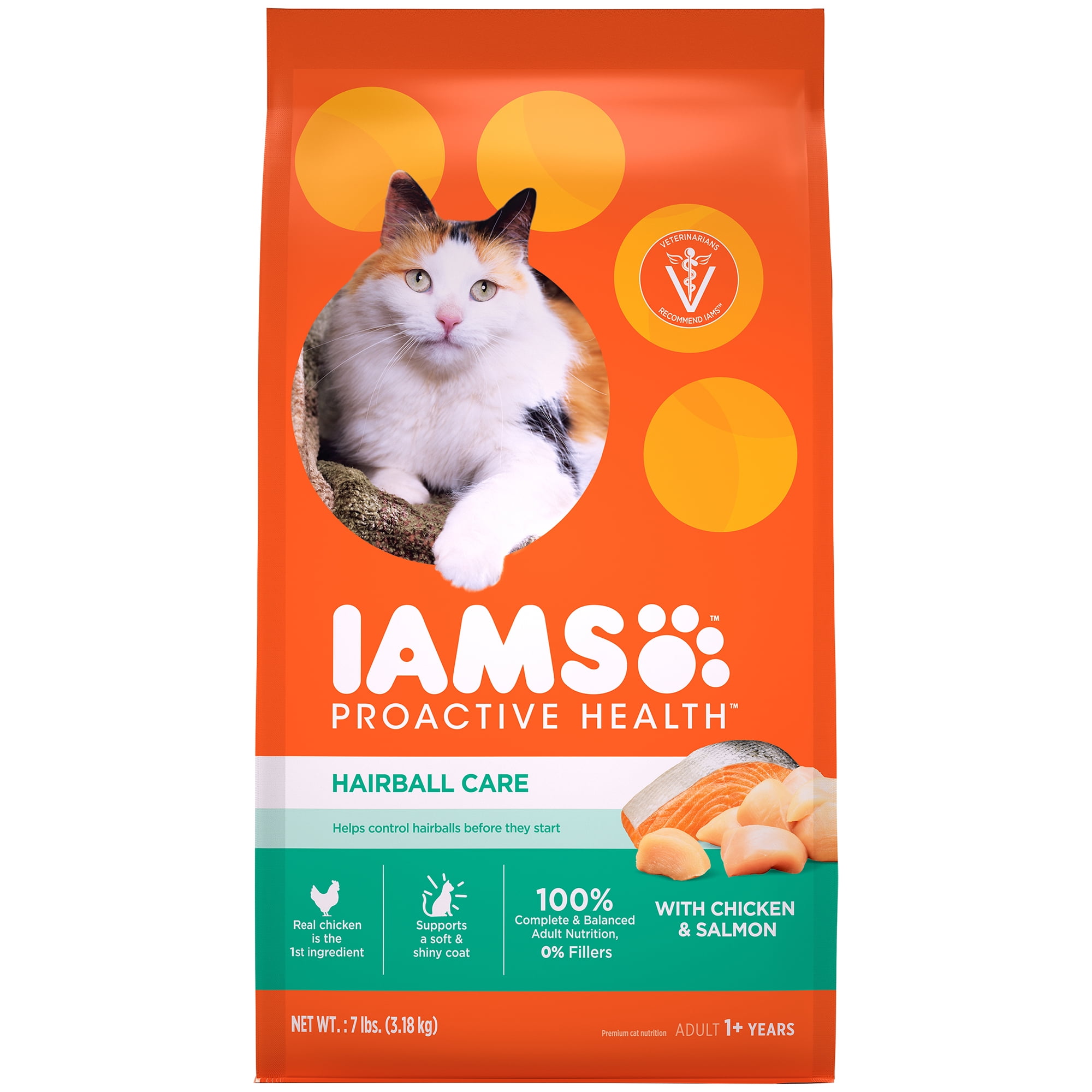 Iams Proactive Health Adult Hairball Care with Chicken & Salmon Dry Cat
