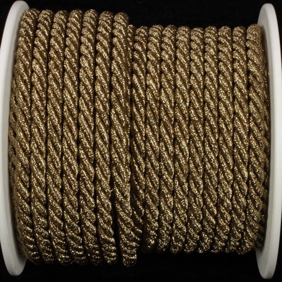 The Ribbon People Antique Gold Metalized Braided Cording Craft Ribbon 0.25" x 27 Yards