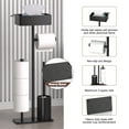 thumbnail image 6 of OldPAPA Free Standing Toilet Paper Holder with Shelf,Stand Mega Roll Toilet Paper Holder with Storage,Freestanding Tp Holder with Drawer for Wipes,No Drill,Matte Black,Bathroom, 6 of 8