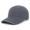 thumbnail image 2 of Pacific Headwear Brushed Twill Cap With Sandwich Bill 121C Graphite/White Os, 2 of 2