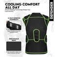 thumbnail image 3 of Exxact Sports Defender Adult Padded Football Shirt - Football Rib Protector with Shoulder & Spine Football Pads, 5-Pad Football Compression Shirt (Black, Adult X-Large), 3 of 7