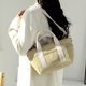 thumbnail image 1 of Bolso de hombro de lona para momia, simple, de gran capacidad, para mujer, suave para el trabajo (caqui), 1 of 9
